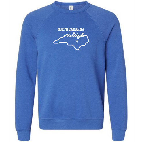 Kella McLean - Sponge Fleece Raglan Sweatshirt - Blues, Greens, Purple, and Black