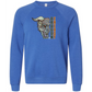 Dragon Energy - Sponge Fleece Raglan Sweatshirt - Blues, Greens, Purple, and Black
