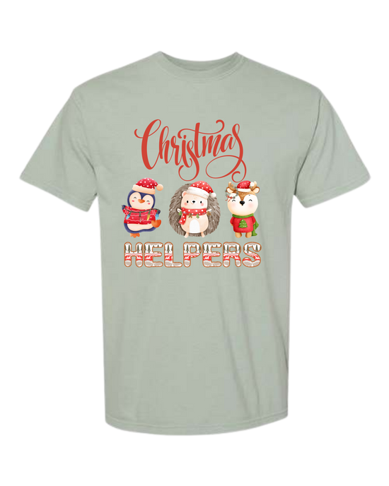 Christmas Helpers - Comfort Colors - Heavyweight Unisex Tee - Greens