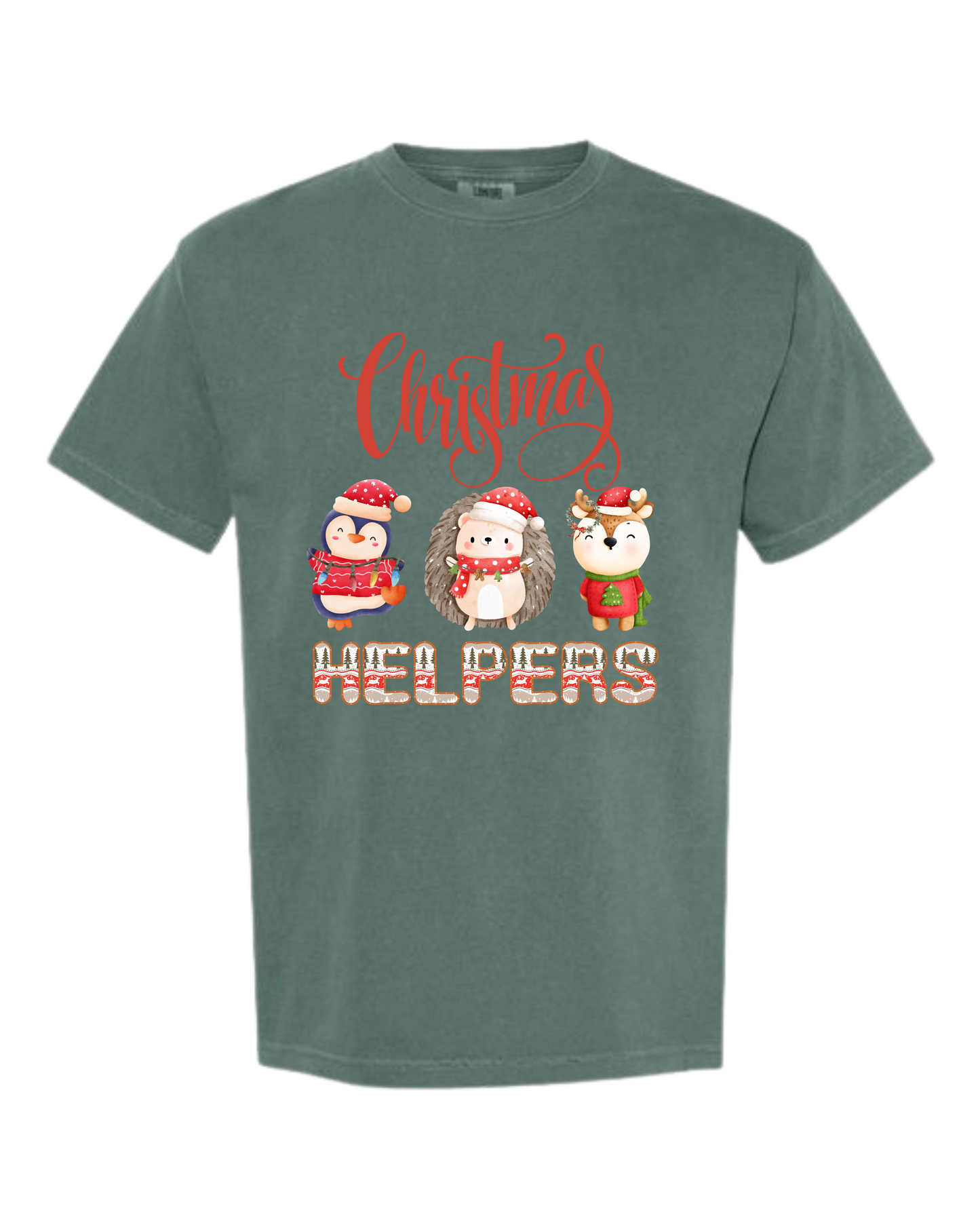 Christmas Helpers - Comfort Colors - Heavyweight Unisex Tee - Greens