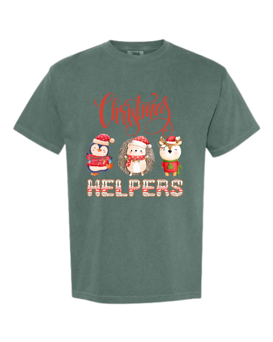 Christmas Helpers - Comfort Colors - Heavyweight Unisex Tee - Greens