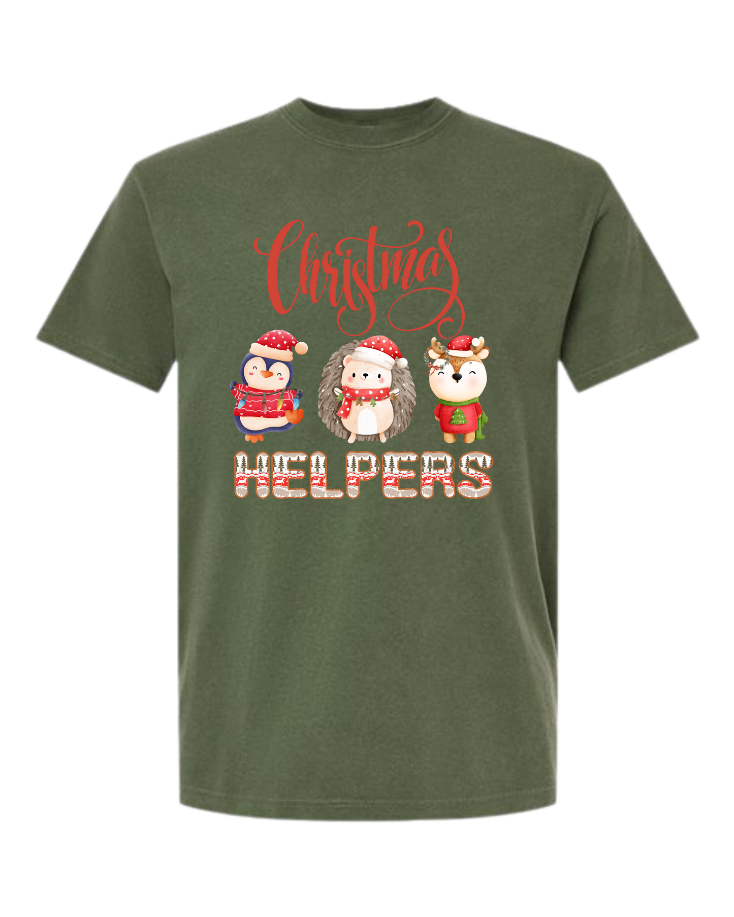 Christmas Helpers - Comfort Colors - Heavyweight Unisex Tee - Greens