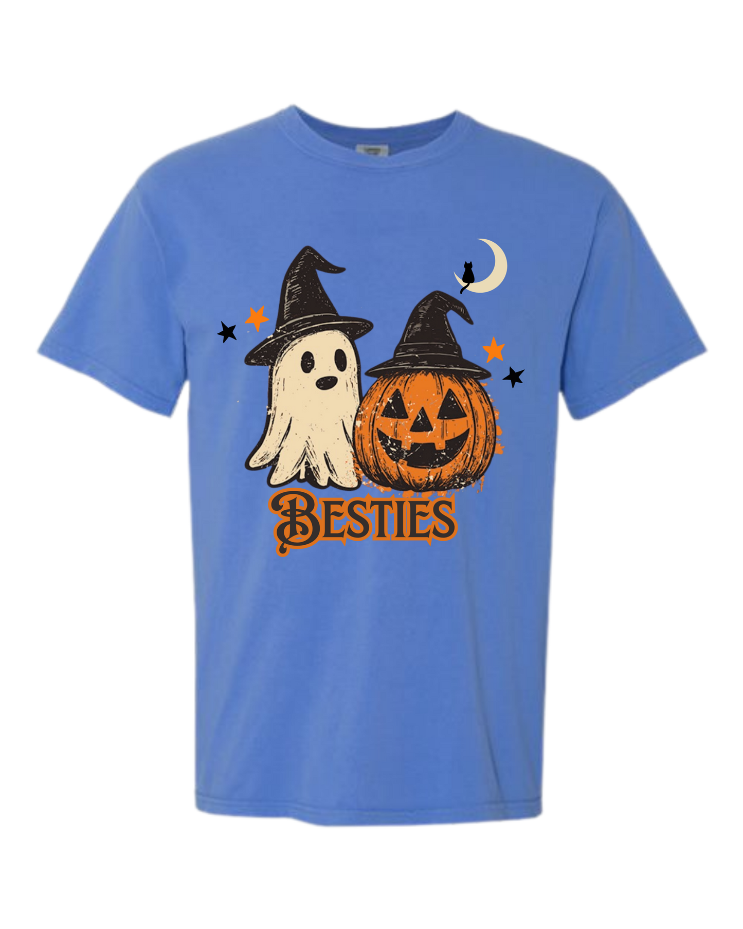 Halloween Besties - Comfort Colors - Heavyweight Unisex Tee - Blues