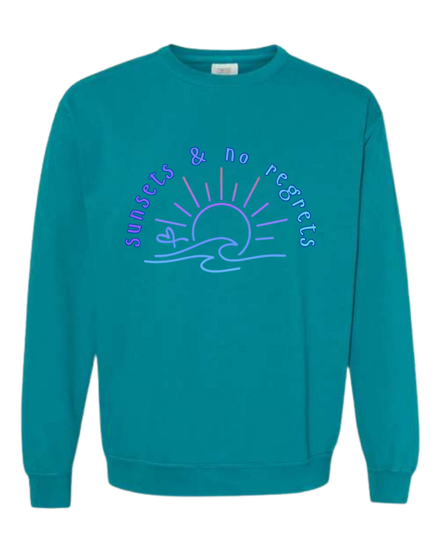 Sunsets & No Regrets - Comfort Colors - Sweatshirt - Blues