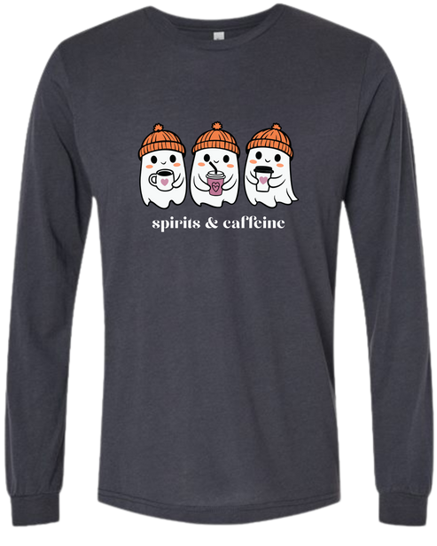 Spirits & Caffeine - Unisex Long Sleeve - Neutral Colors
