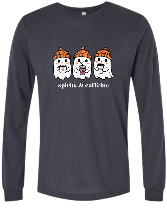 Spirits & Caffeine - Unisex Long Sleeve - Neutral Colors