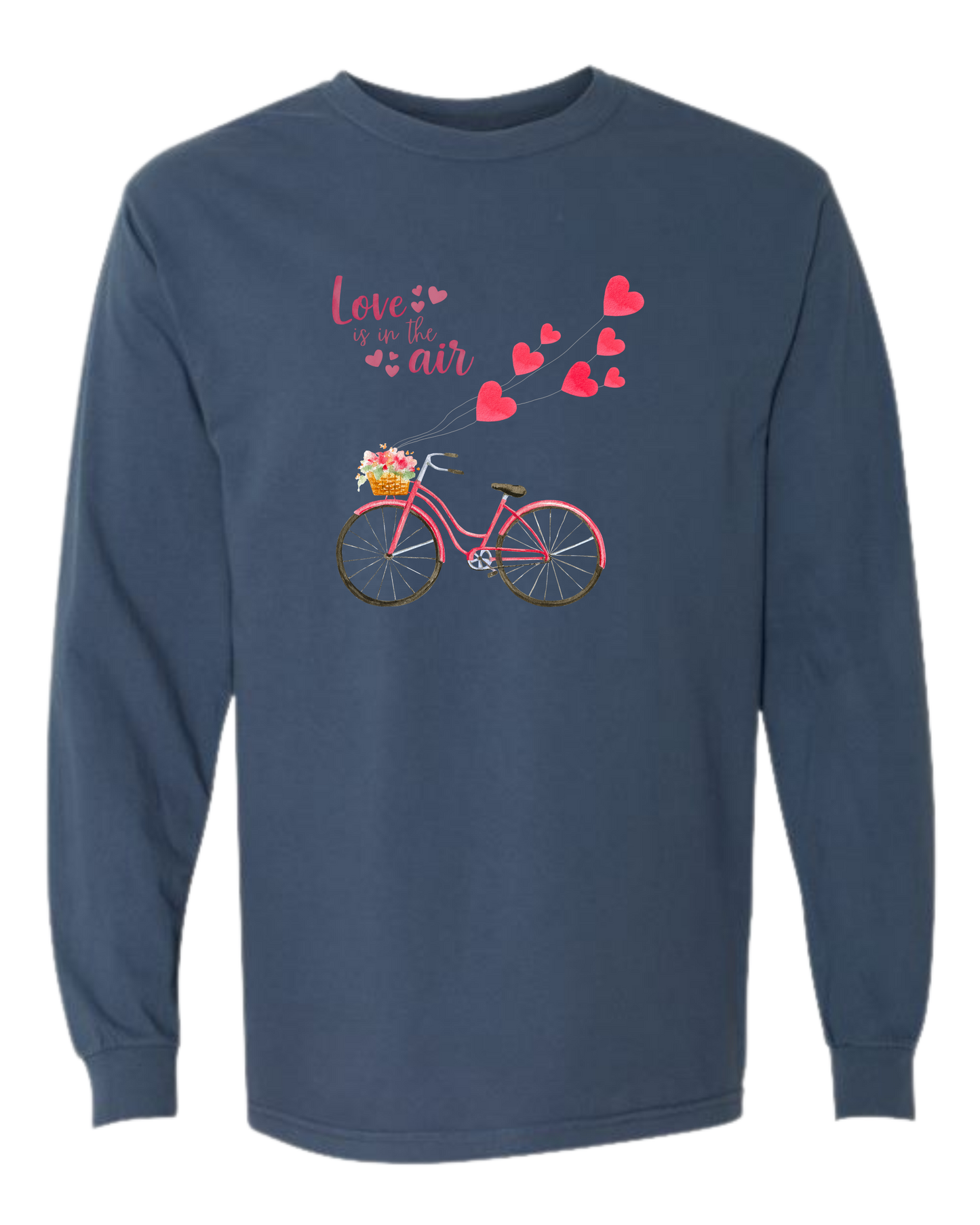 Love is in the Air - Comfort Colors - Heavyweight Long Sleeve Tee - Blues & Greens