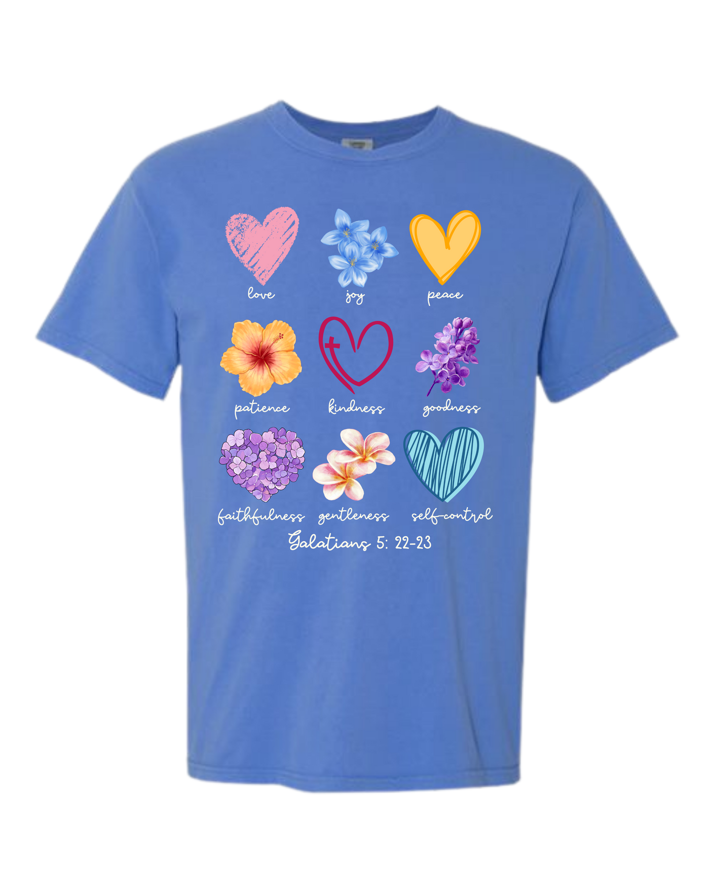 Galatians 5 - Spring - Comfort Colors - Heavyweight Unisex Tee - Blues