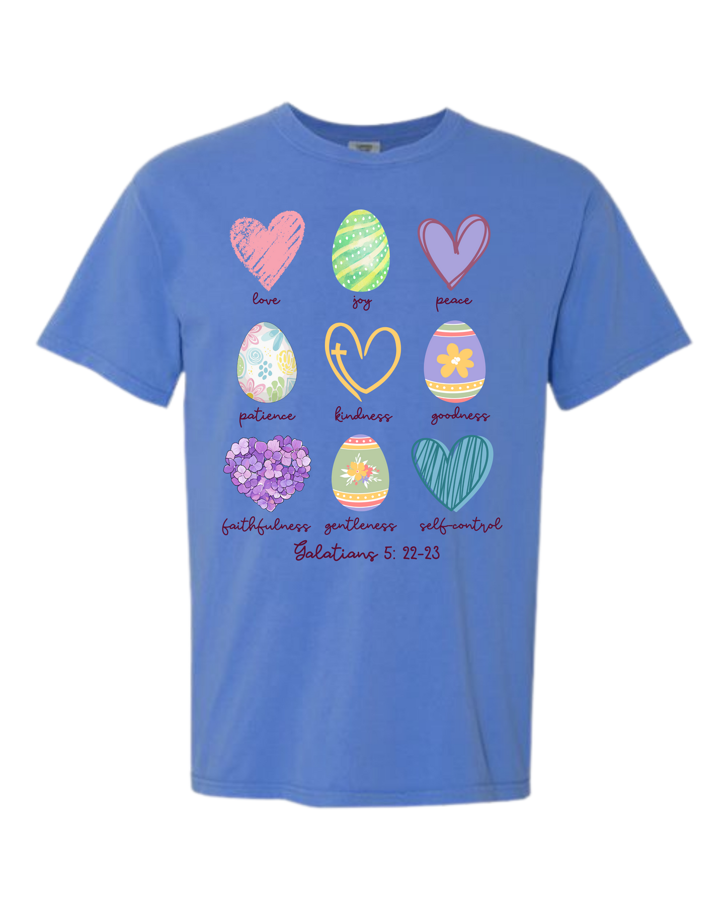 Galatians 5 - Easter - Comfort Colors - Heavyweight Unisex Tee - Blues