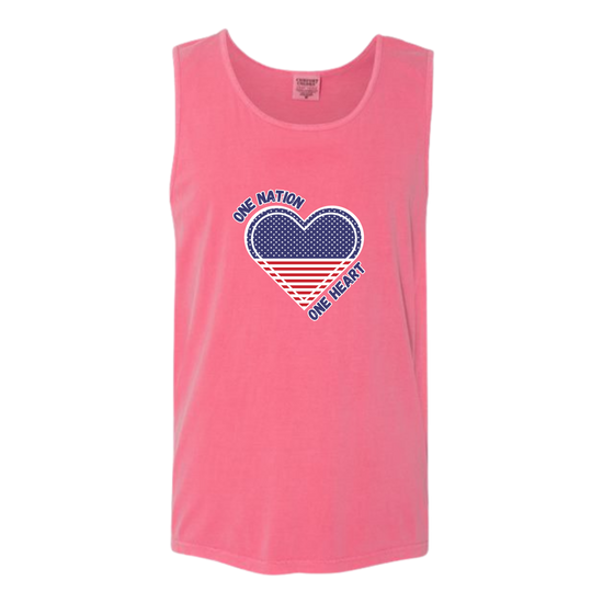 One Nation One Heart - Comfort Colors - Unisex Tank - Assorted Colors