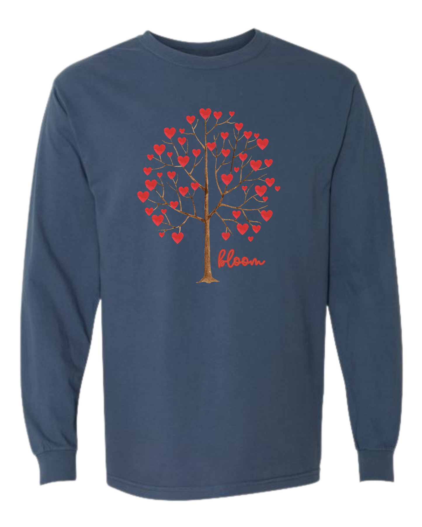 Bloom - Comfort Colors - Heavyweight Long Sleeve Tee - Blues & Greens