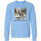 Winter Woodland - Sponge Fleece Raglan Sweatshirt - Blues, Purples