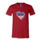 One Nation One Heart - Bella+Canvas - Unisex V-Neck - Assorted Colors