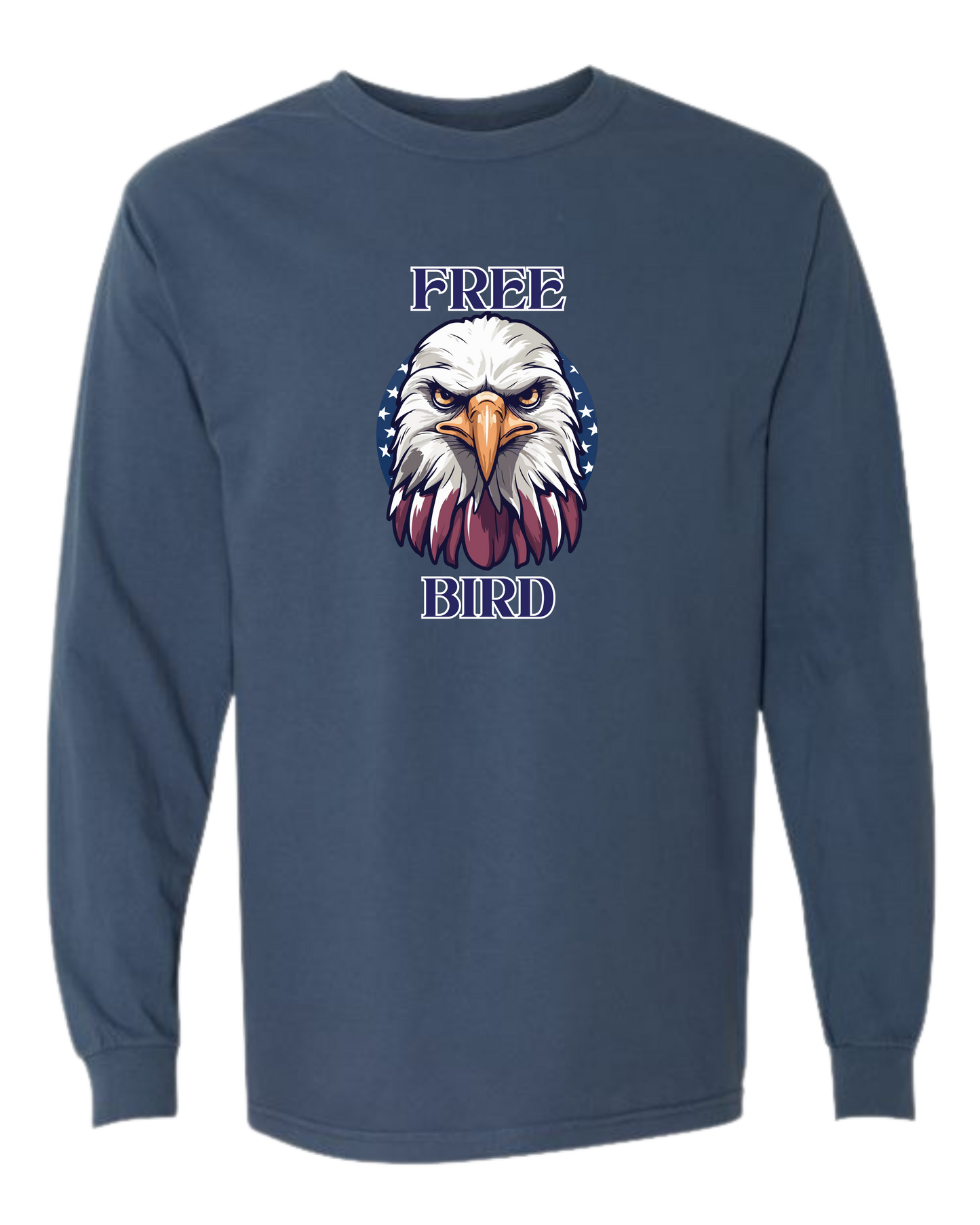 Free Bird - Comfort Colors - Heavyweight Long Sleeve Tee - Blues & Greens