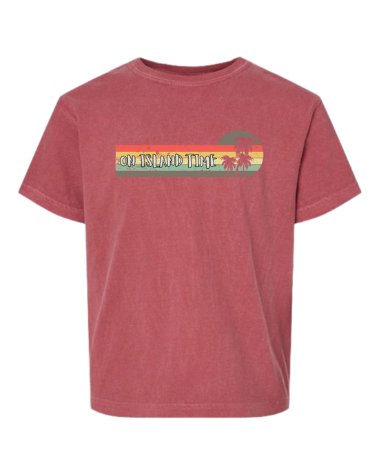 On Island Time - Comfort Colors - Heavyweight Youth Tee - Assorted Colors
