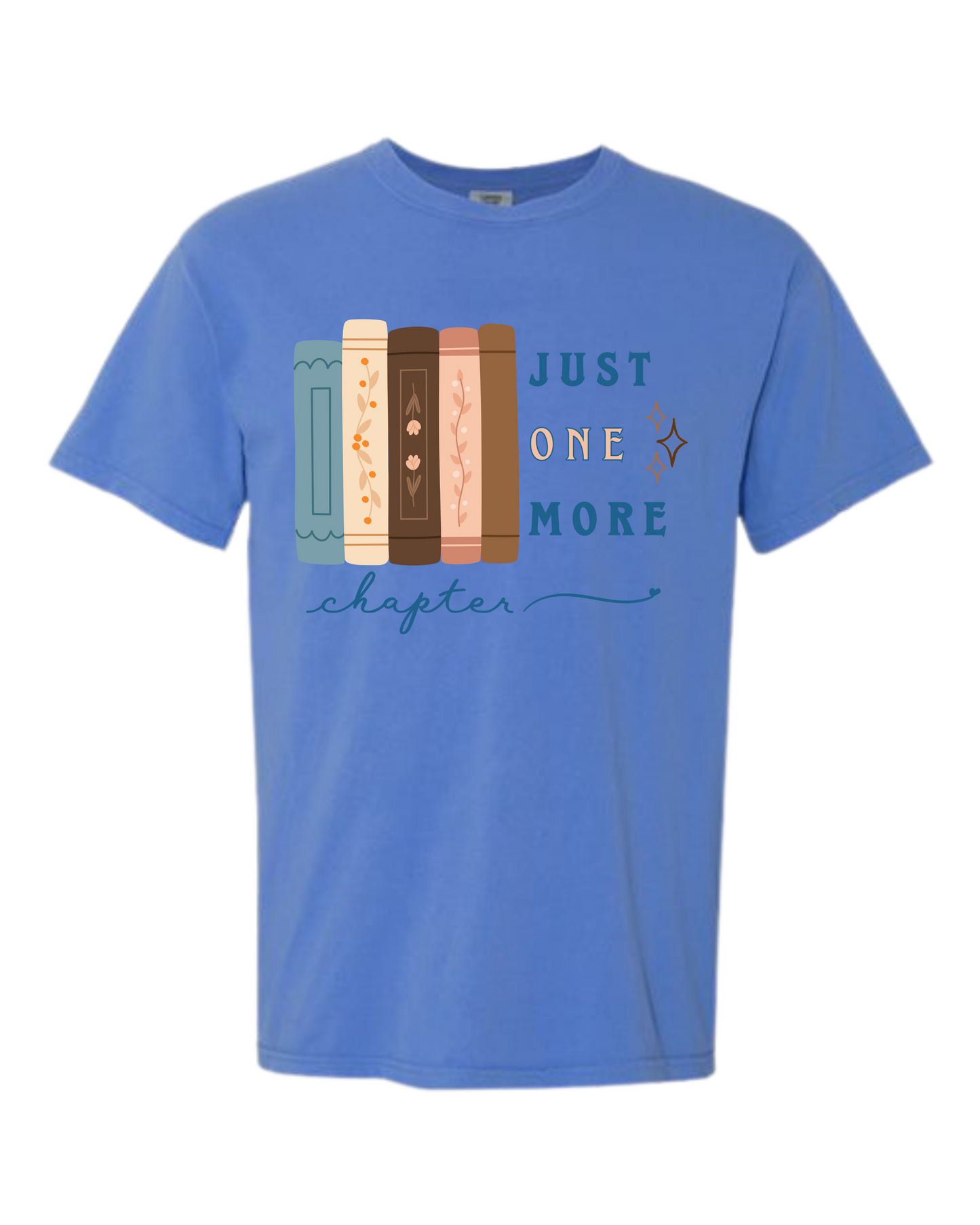 Just One More Chapter - Comfort Colors - Heavyweight Unisex Tee - Blues