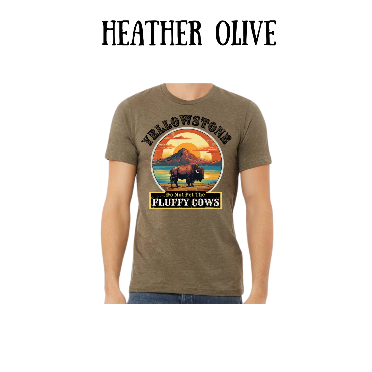 CP - Yellowstone: Fluffy Cows - Unisex Tee - Greens
