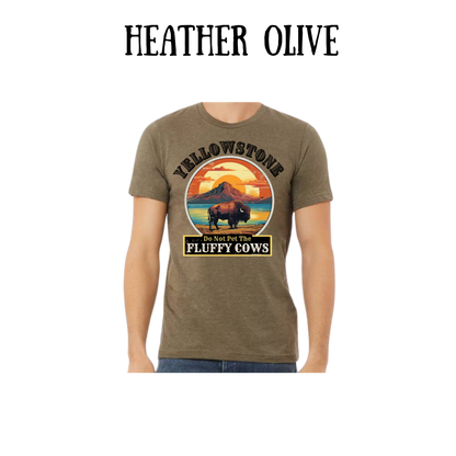 CP - Yellowstone: Fluffy Cows - Unisex Tee - Greens