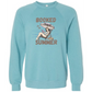 Booked for the Summer - Sponge Fleece Raglan Sweatshirt - Blues, Greens, Purple, and Black