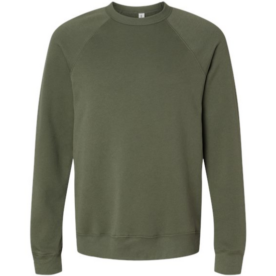Custom Design - Sponge Fleece Raglan Sweatshirt - Greens, Neutrals
