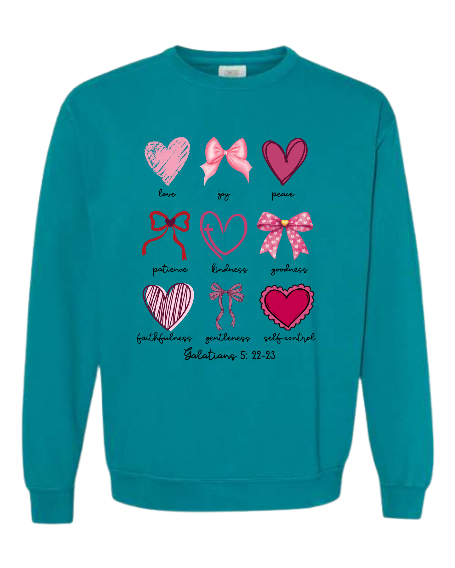 Galatians 5 - Valentines - Comfort Colors - Sweatshirt - Blues