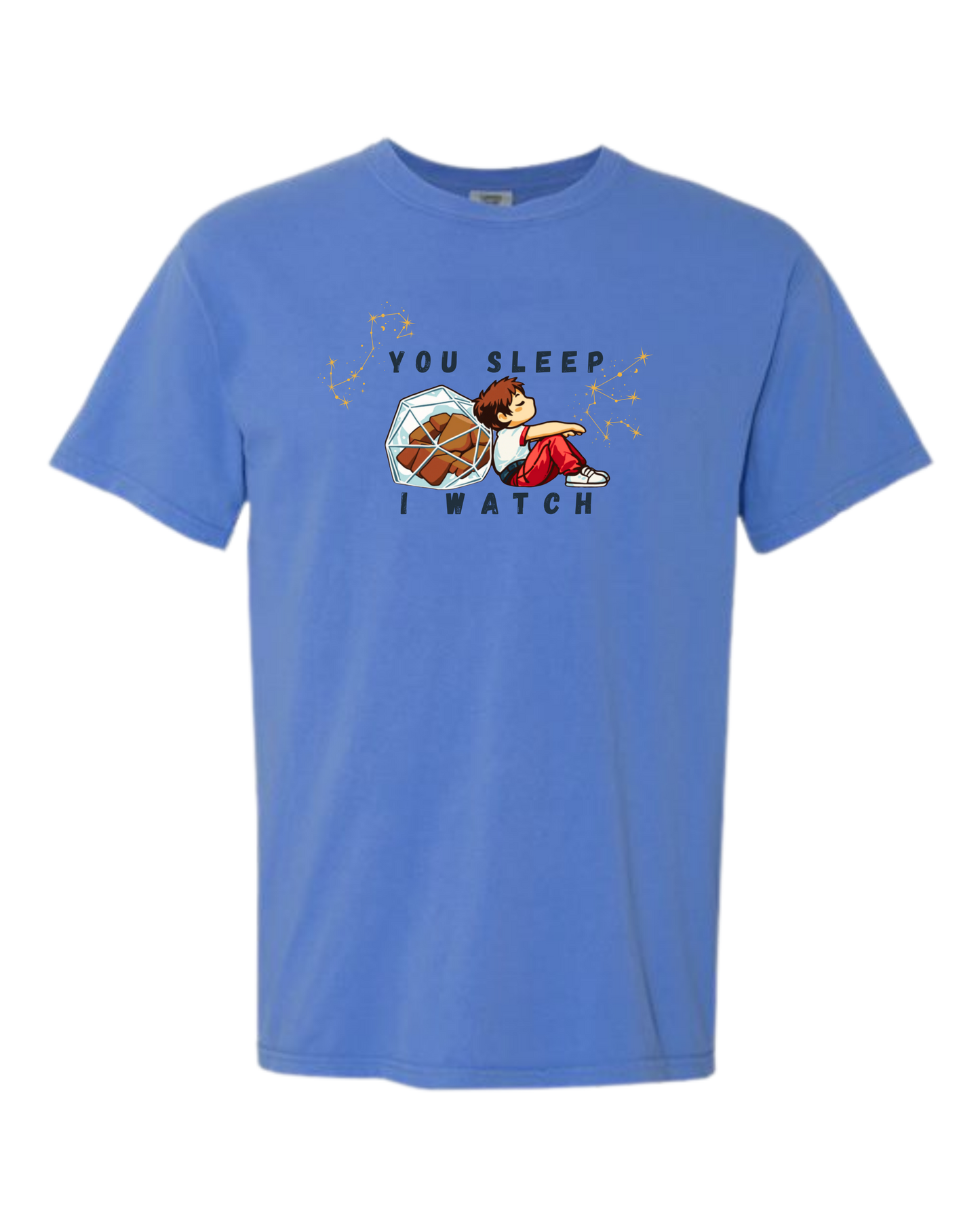You Sleep I Watch - Comfort Colors - Heavyweight Unisex Tee - Blues