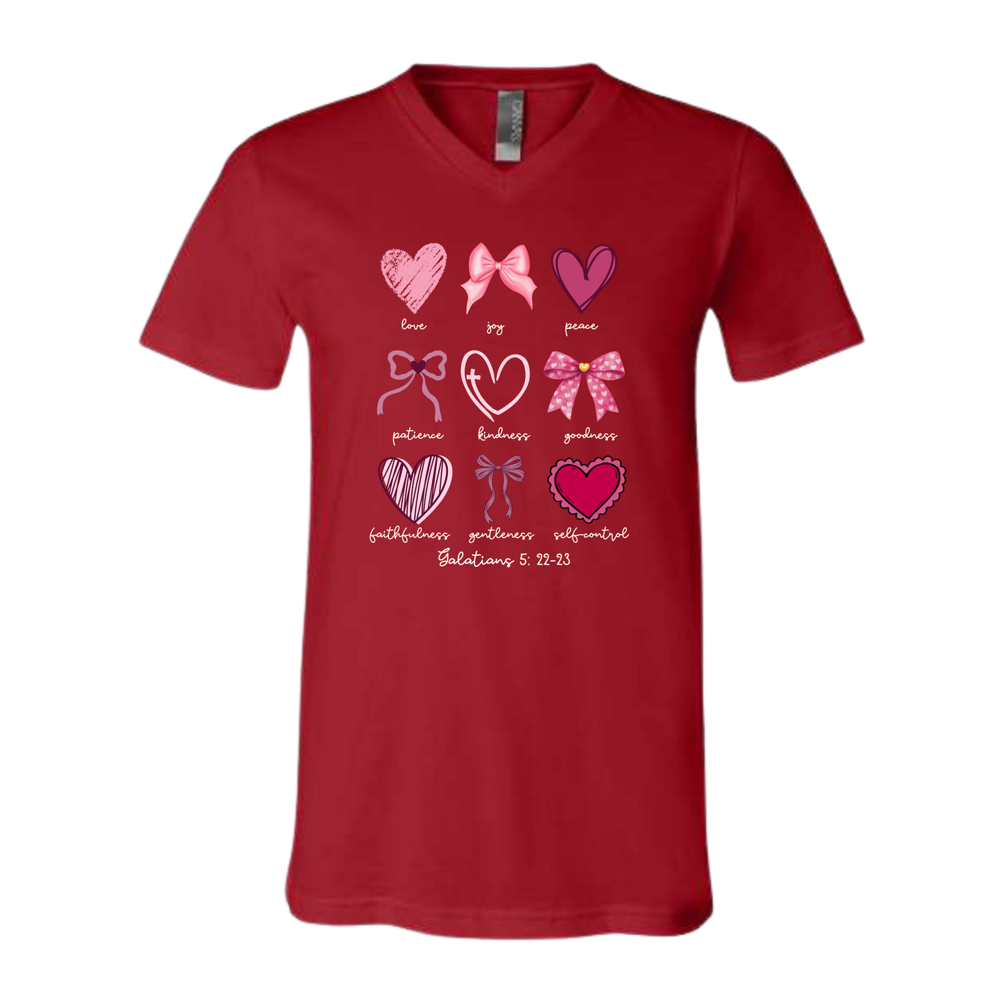 Galatians 5 - Valentines - Bella+Canvas - Unisex V-Neck - Assorted Colors