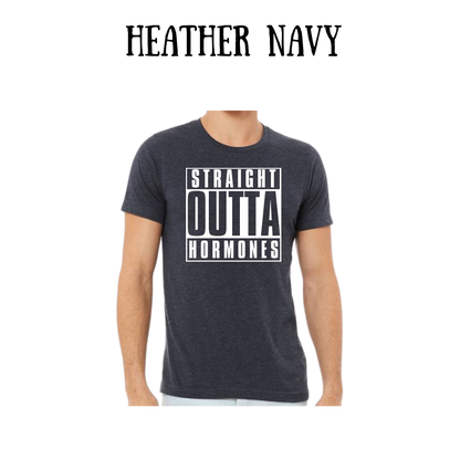 straight outta hormones - unisex tee - blues