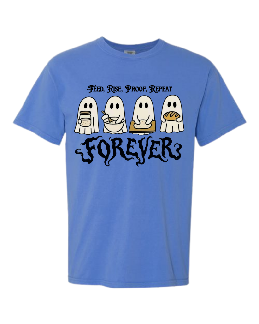 Sourdough Ghosties - Comfort Colors - Heavyweight Unisex Tee - Blues