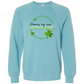 Hormones May Cause Shenanigans - Sponge Fleece Raglan Sweatshirt - Blues, Greens, Purple, and Black
