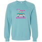 Get in Loser We're Playing Mahjong- Sponge Fleece Raglan Sweatshirt - Blues, Greens, Purple, and Black