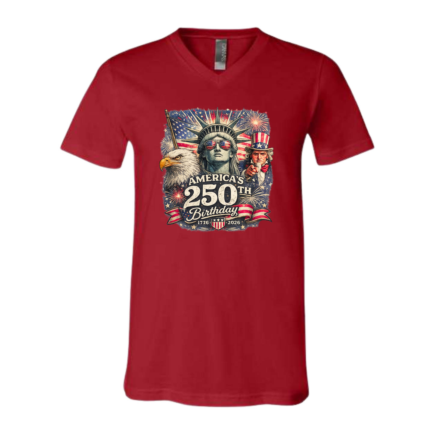 America's 250th Birthday - Bella+Canvas - Unisex V-Neck - Assorted Colors