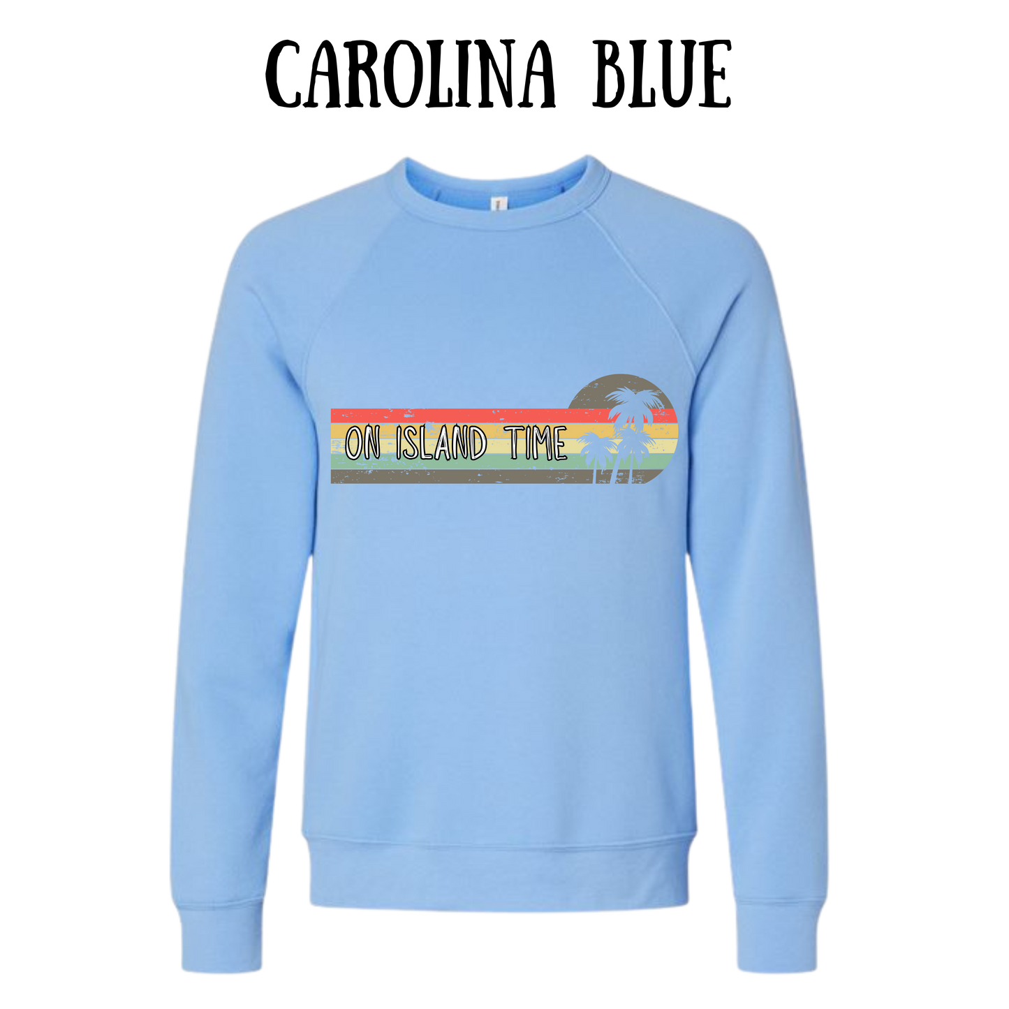 VP - On Island Time - Sponge Fleece Raglan Sweatshirt - Blues, Purples