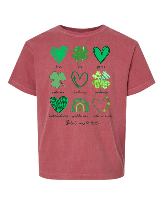 Galatians 5 - St Patrick's Day - Comfort Colors - Heavyweight Youth Tee - Assorted Colors