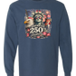 America's 250th Birthday - Comfort Colors - Heavyweight Long Sleeve Tee - Blues & Greens