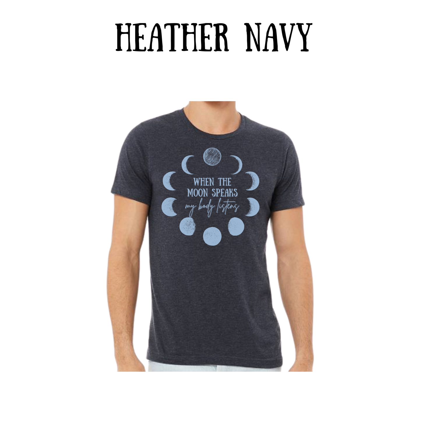 when the moon speaks - unisex tee - blues