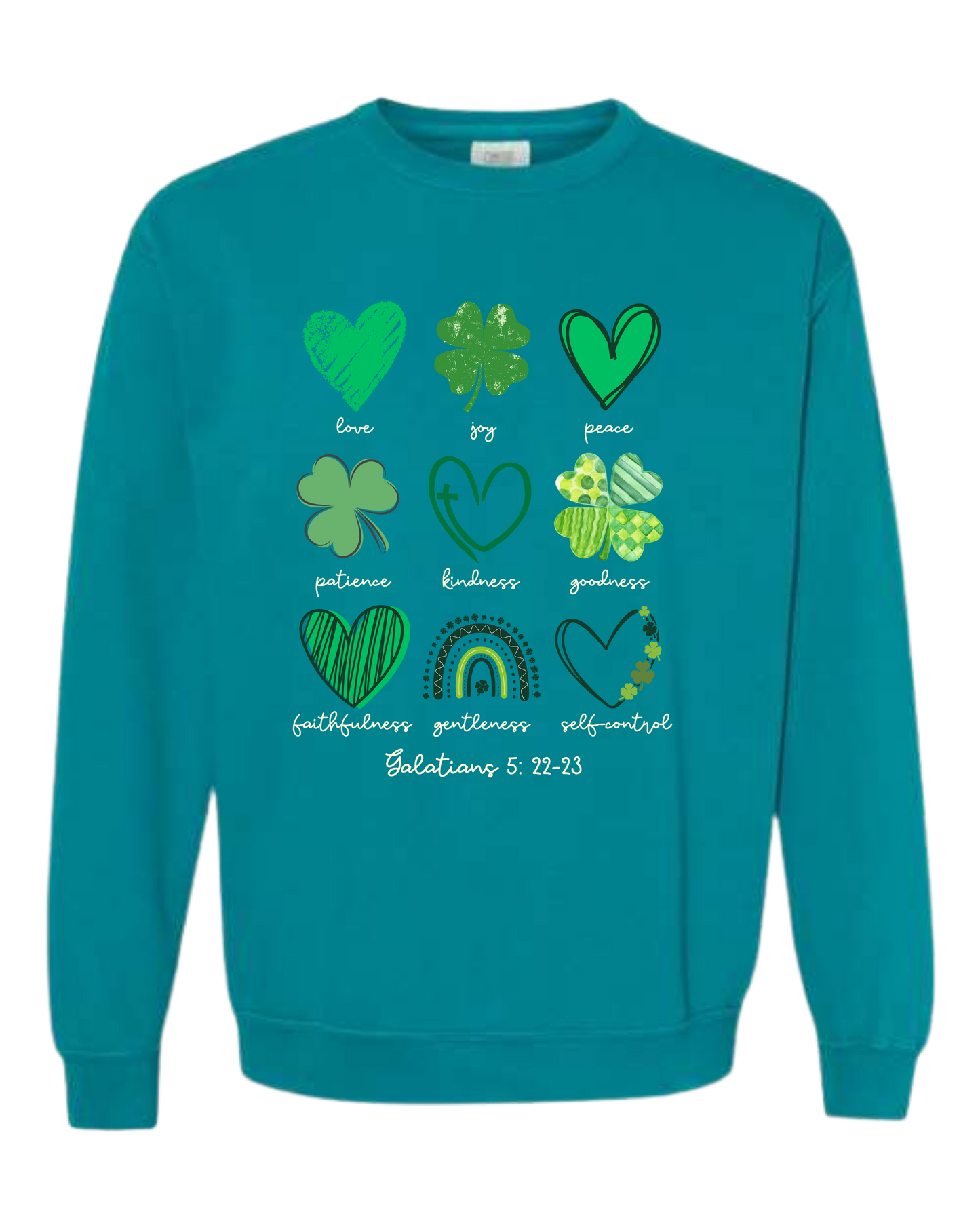 Galatians 5 - St Patrick's Day - Comfort Colors - Sweatshirt - Blues