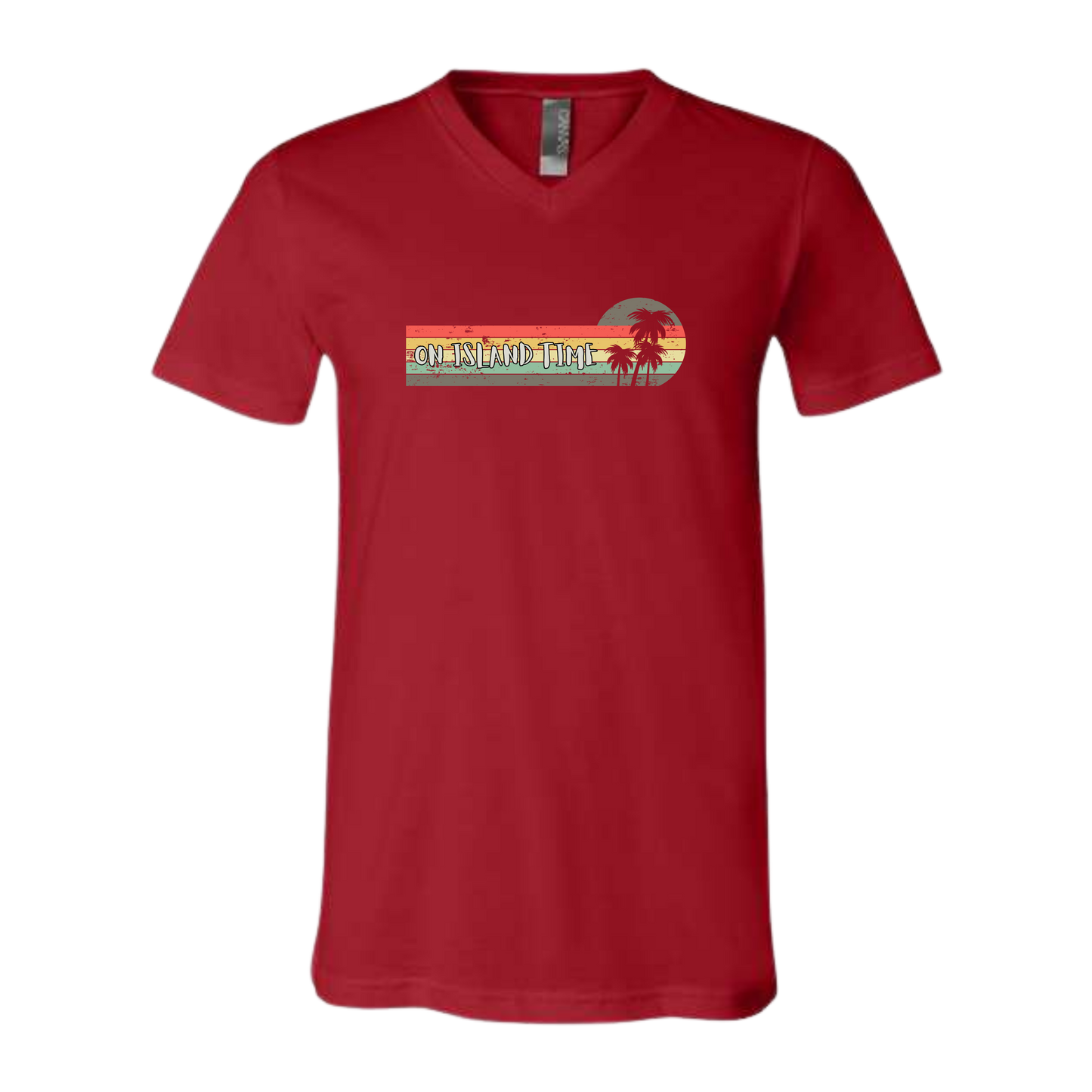 On Island Time - Bella+Canvas - Unisex V-Neck - Assorted Colors