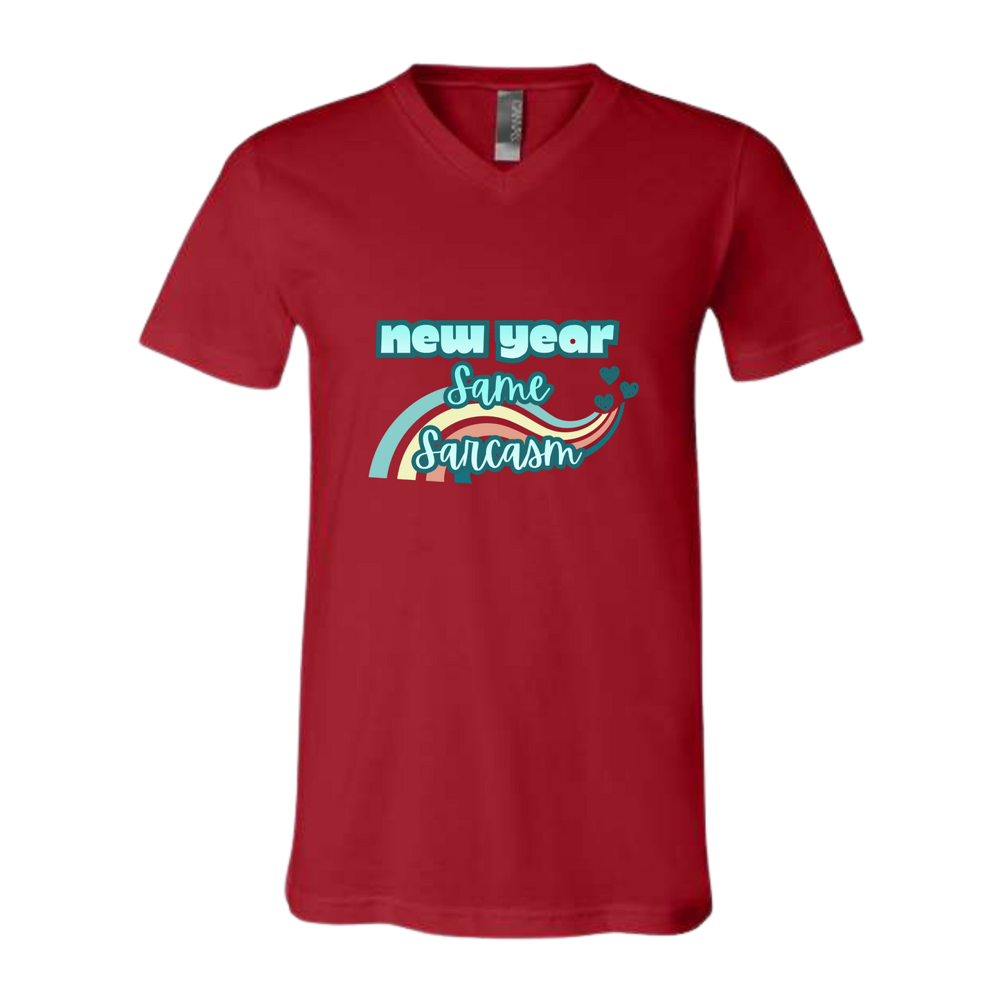 New Year Same Sarcasm - Bella+Canvas - Unisex V-Neck - Assorted Colors