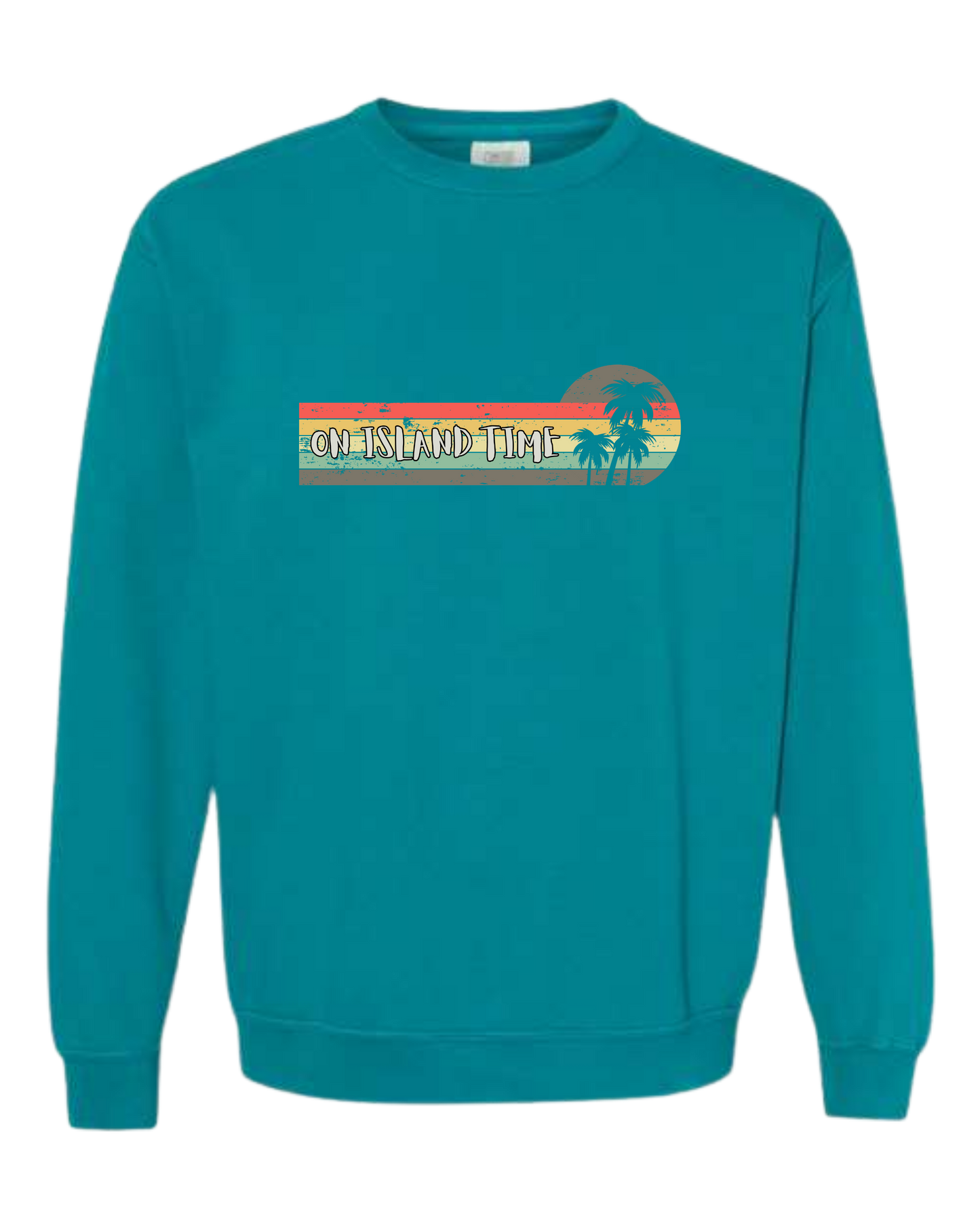 On Island Time - Comfort Colors - Sweatshirt - Blues