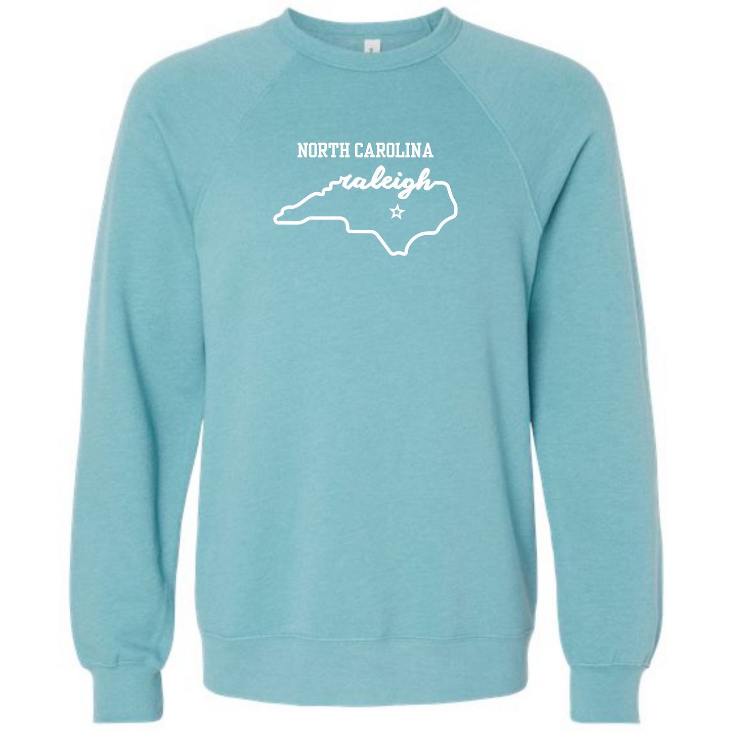 Kella McLean - Sponge Fleece Raglan Sweatshirt - Blues, Greens, Purple, and Black