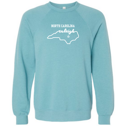 Kella McLean - Sponge Fleece Raglan Sweatshirt - Blues, Greens, Purple, and Black