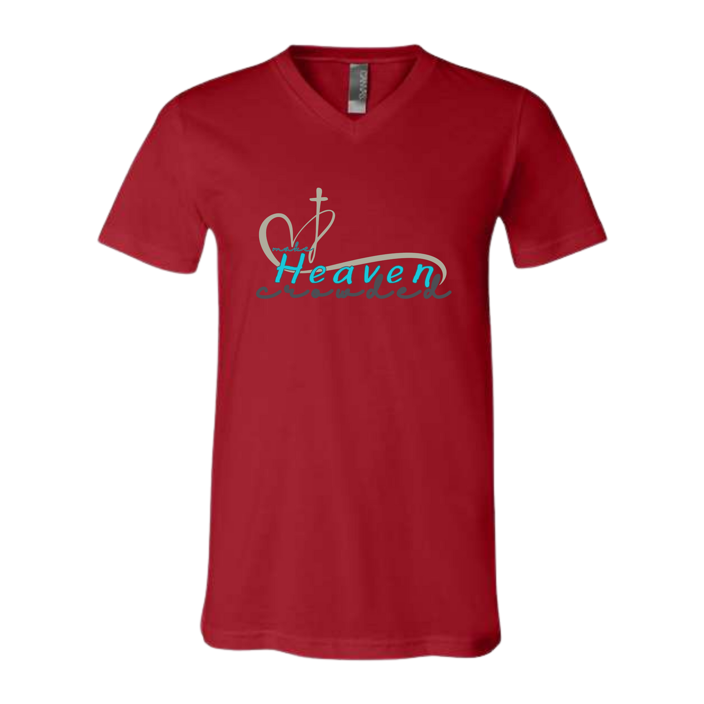 Make Heaven Crowded - Bella+Canvas - Unisex V-Neck - Assorted Colors
