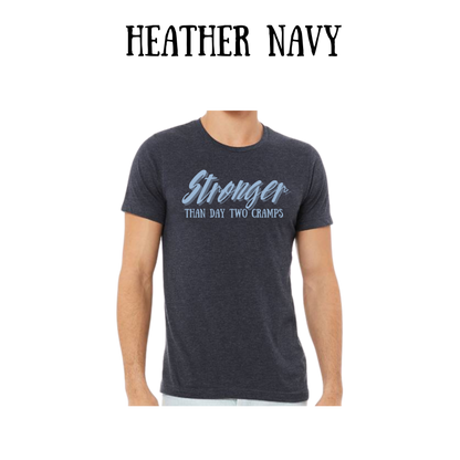 stronger than day two cramps - unisex tee - blues