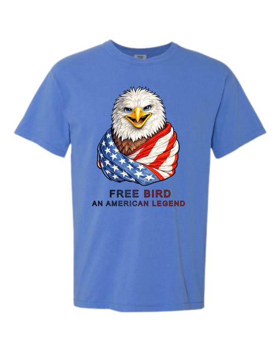 Free Bird An American Legend - Comfort Colors - Heavyweight Unisex Tee - Blues