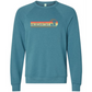 On Island Time - Sponge Fleece Raglan Sweatshirt - Blues, Greens, Purple, and Black