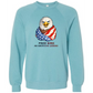 Free Bird An American Legend - Sponge Fleece Raglan Sweatshirt - Blues, Greens, Purple, and Black
