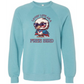 Lovin' Life as a Free Bird - Sponge Fleece Raglan Sweatshirt - Blues, Greens, Purple, and Black
