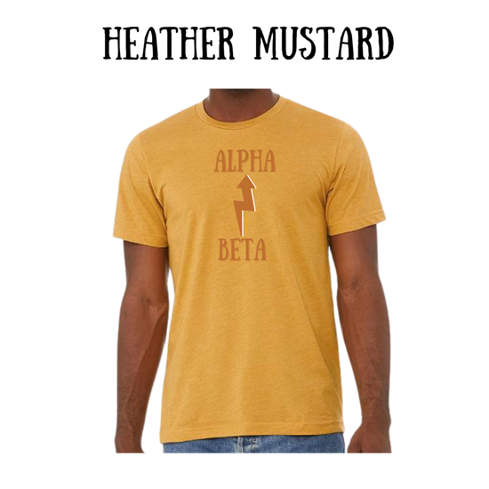Beta to Alpha - Unisex Tee - Yellows, Oranges, Reds