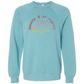 Sunsets & No Regrets - Sponge Fleece Raglan Sweatshirt - Blues, Greens, Purple, and Black